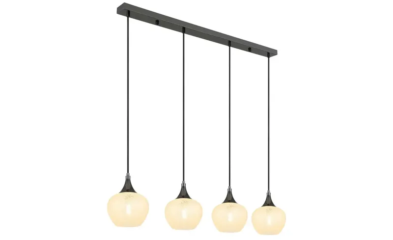 hanglamp - MAXY - glas - grote eettafellamp - E27 - 15548-4HK fra Globo i Hvid – produktbillede 2 af 3