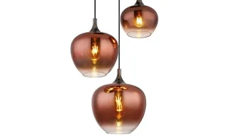 hanglamp - MAXY - glas - Ø 48cm - E27 - 15548-3HG by Globo in Red – product photo 3 of 3