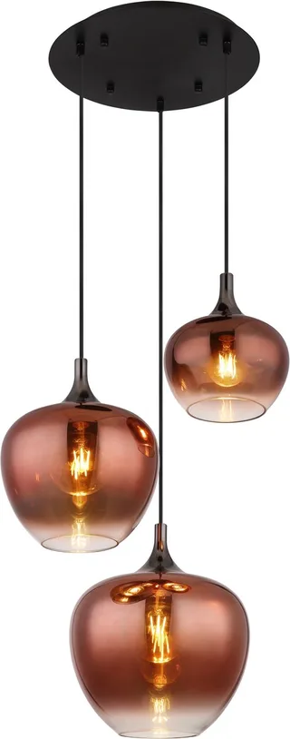 hanglamp - MAXY - glas - Ø 48cm - E27 - 15548-3HG by Globo in Red – product photo 1 of 3
