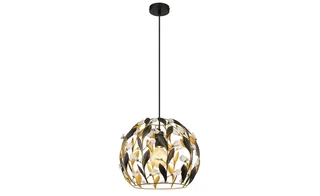 hanglamp - MIKA - metaal - Ø 40cm - E27 - 15759H de Globo en Noir – photo produit 2 sur 3