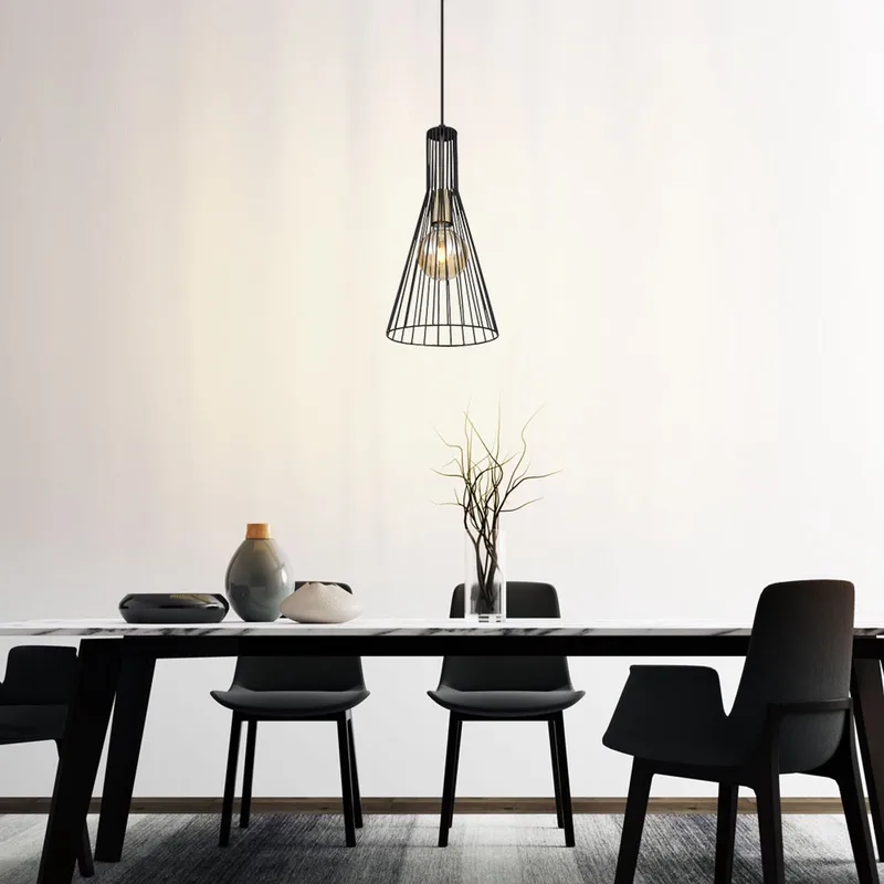 hanglamp - MILLI - metaal - Ø 20cm - E27 - 15587H de Globo en Noir – photo produit