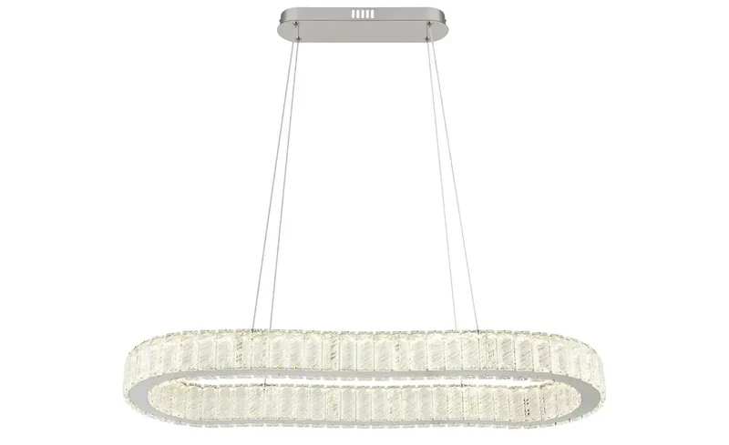 hanglamp - Mucky - metaal - grote eettafellamp - LED - 67162-58 de Globo en Chrome – photo produit 2 sur 3
