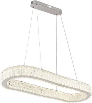 hanglamp - Mucky - metaal - grote eettafellamp - LED - 67162-58 de Globo en Chrome – photo produit 1 sur 3