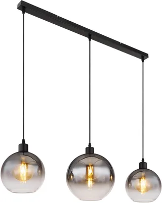 Hanglamp NEWCASTLE 95.0 cm 3-lichts Smoked van Globo in Zwart – productfoto 1 van 3