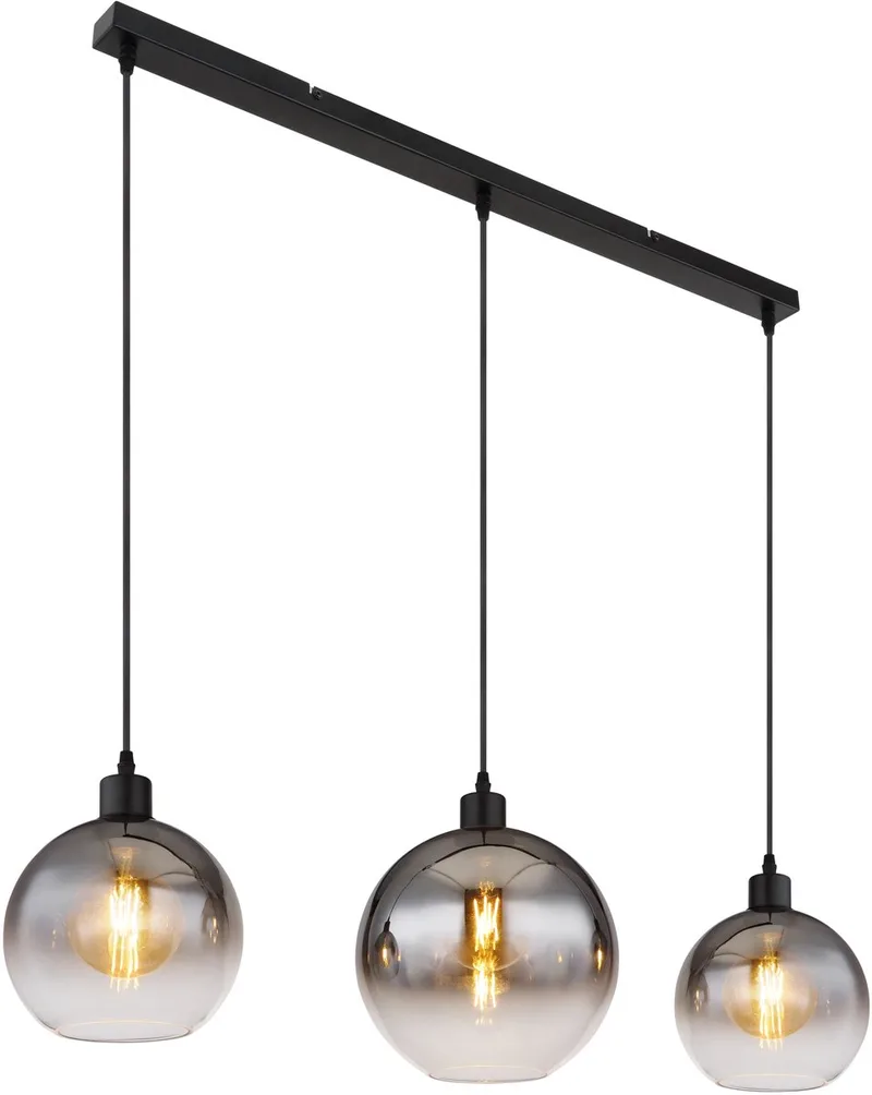 Hanglamp NEWCASTLE 95.0 cm 3-lichts Smoked van Globo in Zwart – productfoto 1 van 3