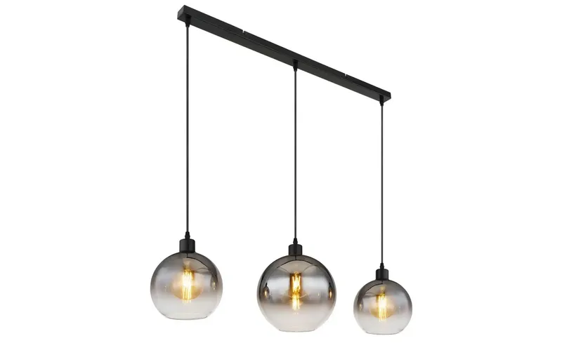 Hanglamp NEWCASTLE 95.0 cm 3-lichts Smoked van Globo in Zwart – productfoto 3 van 3