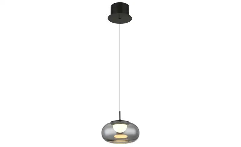 hanglamp - QUINTARA - glas - Ø 20cm - LED - 15744H by Globo in Black – product photo 3 of 3
