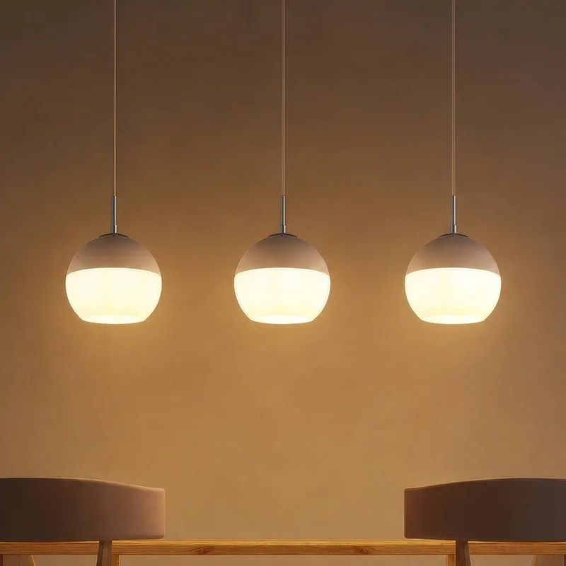 Hanglamp Ragusa, lengte 90 cm, zandkleur/chroom, metaal, 3-lamps. de Globo en Zand, Blanc – photo produit