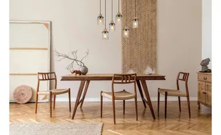 hanglamp - Reid - glas - grote eettafellamp - E27 - 15707-6H fra Globo i Sort – produktbillede 3 af 3