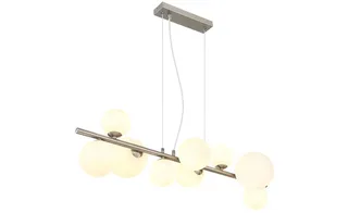 hanglamp - Riha - glas metaal - grote eettafellamp - G9 - 56140-9H fra Globo i Nikkel – produktbillede 2 af 2