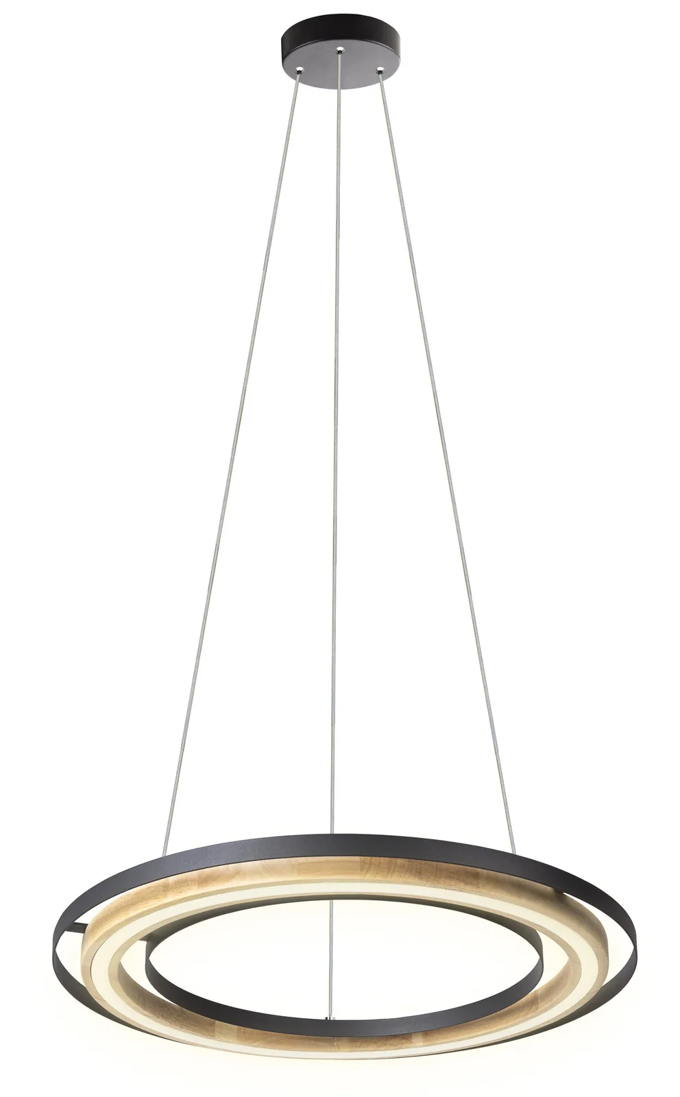 Hanglamp Rilas Ø 56 cm bamboe zwart fra Globo – produktbillede