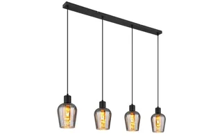 Hanglamp RYAN 13.5 cm 4-lichts Smoked fra Globo i Sort – produktbillede 2 af 2