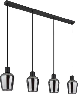 Hanglamp RYAN 13.5 cm 4-lichts Smoked fra Globo i Sort – produktbillede 1 af 2
