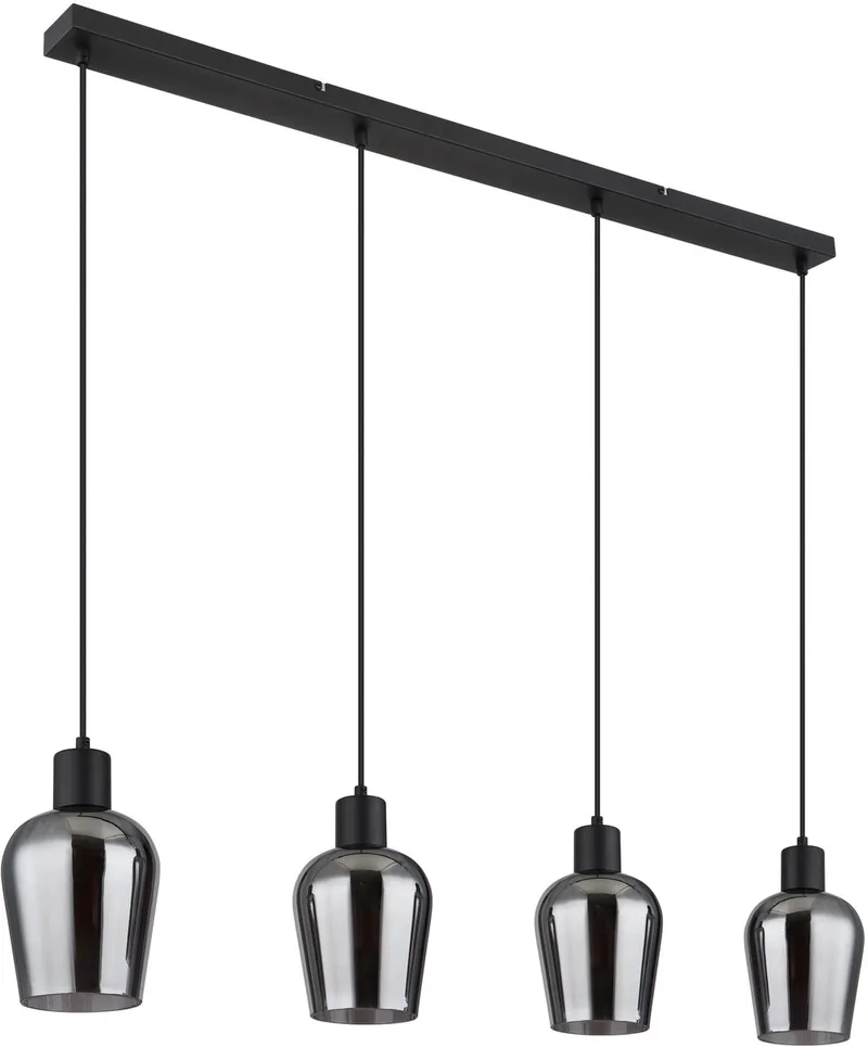 Hanglamp RYAN 13.5 cm 4-lichts Smoked fra Globo i Sort – produktbillede 1 af 2