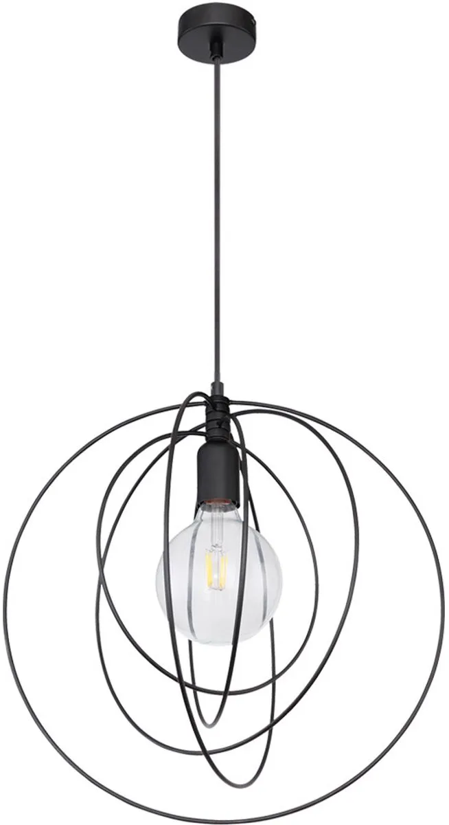 hanglamp Sarini E27 de Globo en Noir – photo produit