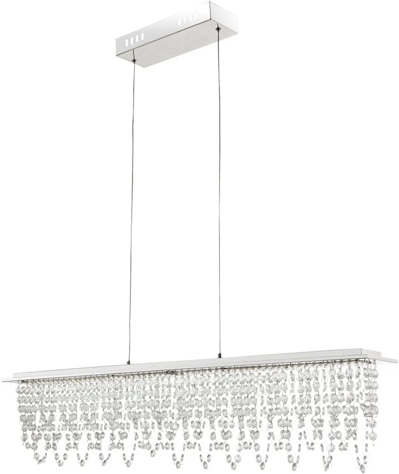 hanglamp - Scala - metaal - grote eettafellamp - LED - 68405-24H von Globo in Chrom – Produktfoto