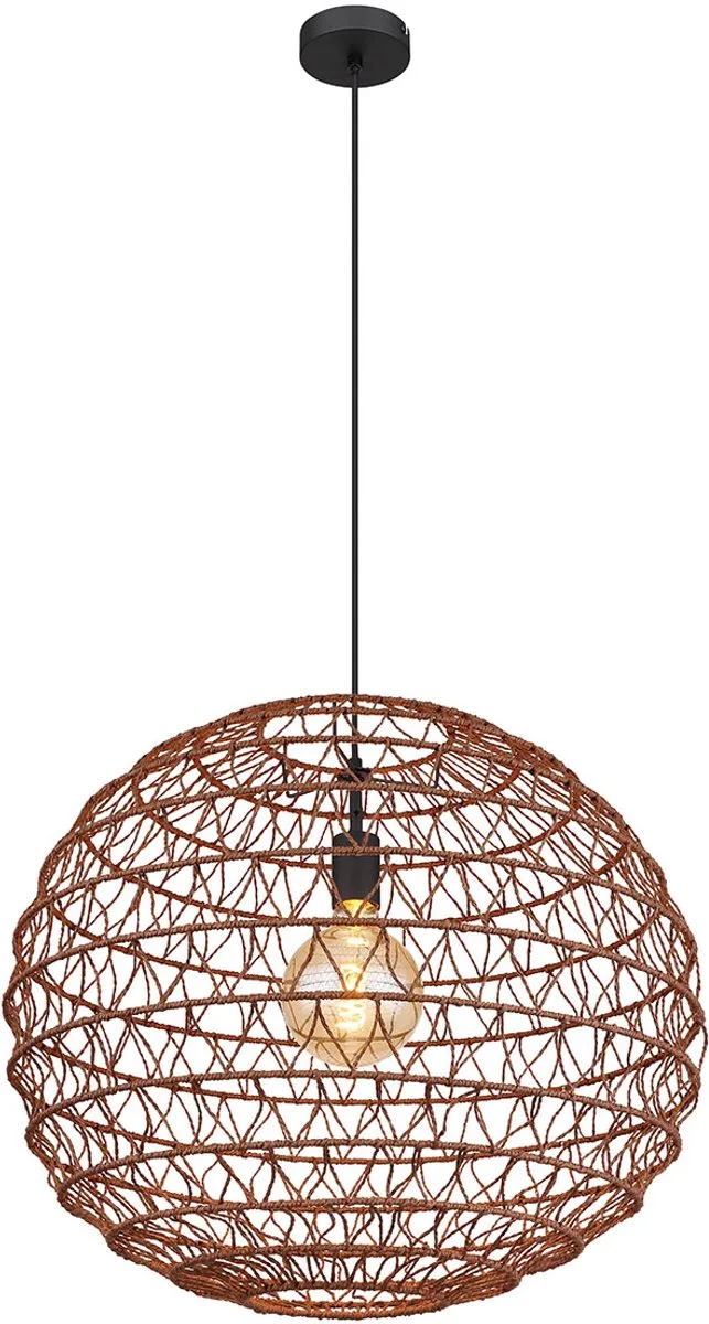 hanglamp - Senni - metaal - Ø 59cm - E27 - 15689H2B från Globo i Brun – produktbild