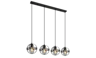 hanglamp - Tamara - metaal - grote eettafellamp - E27 - 15639-4H by Globo in Black – product photo 3 of 3