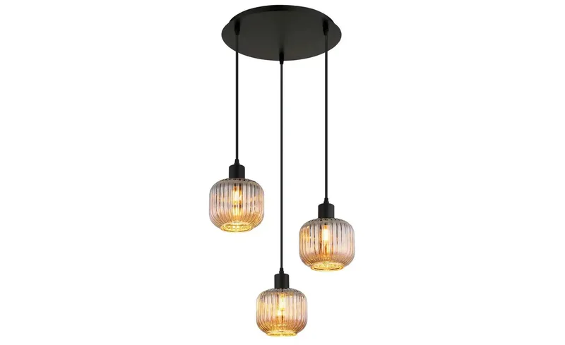 hanglamp - TOM - glas - Ø 42cm - E14 - 30509308 från Globo i Svart – produktbild 2 av 3