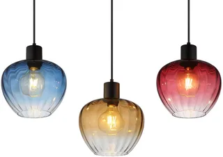 hanglamp TOY, glas, grote eettafellamp, E27, 30140417 van Globo in Meerkleurig – productfoto 1 van 3