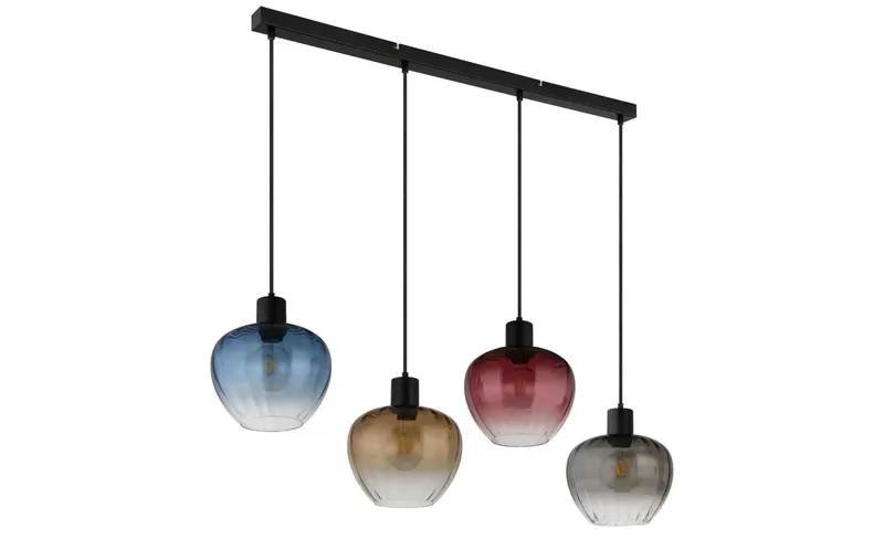 hanglamp TOY, glas, grote eettafellamp, E27, 30140417 van Globo in Meerkleurig – productfoto 2 van 3