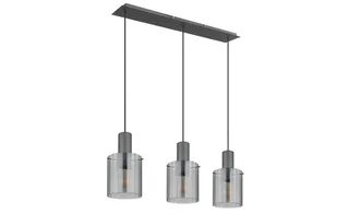 hanglamp - TULIVAR - glas - grote eettafellamp - E27 - 15904-3H van Globo in Zwart – productfoto 2 van 3