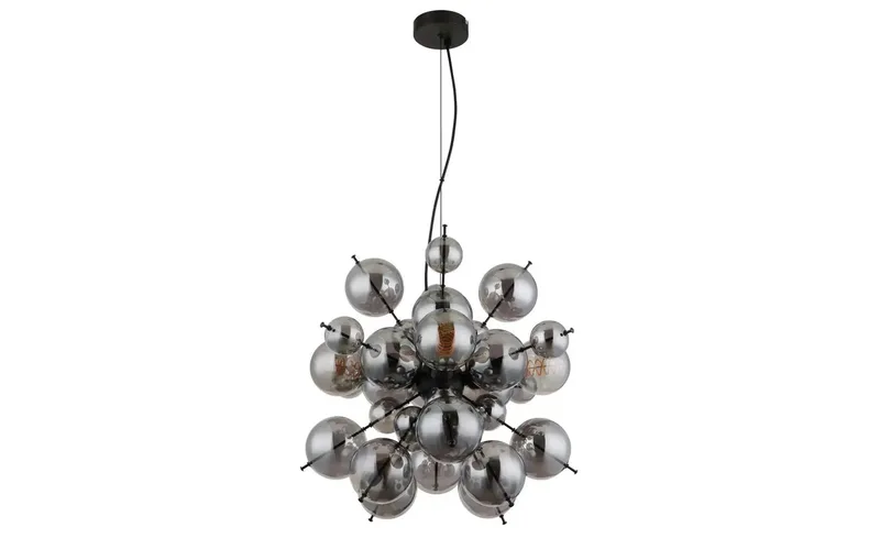 hanglamp - UDO - glas - Ø 52cm - E27 - 15633H2S van Globo in Zwart – productfoto 2 van 3