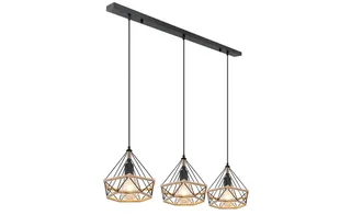 hanglamp - Ulleu - metaal - grote eettafellamp - E27 - 69029-3H2 by Globo in Black – product photo 2 of 3