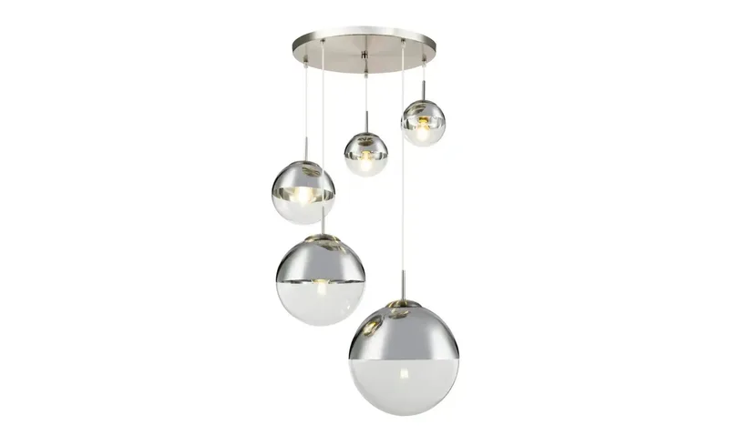 hanglamp - Varus - glas - Ø 65cm - E27 - 15851-5 by Globo in Nikkel – product photo 3 of 3