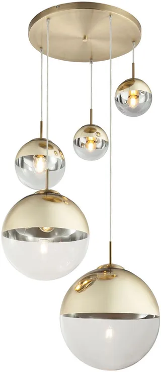hanglamp - Varus - glas - Ø 65cm - E27 - 15855-5 fra Globo i Guld – produktbillede 1 af 3