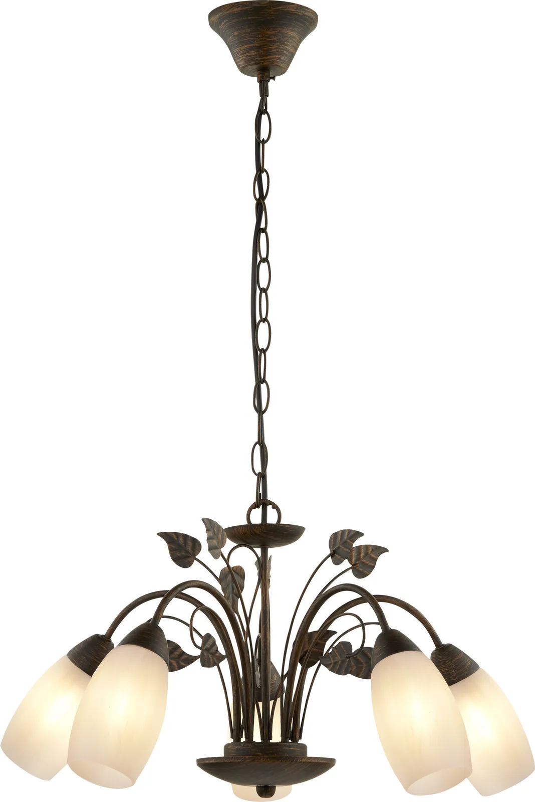 Hanglamp Venezia 5 lichts Ø 50 cm bruin de Globo – photo produit