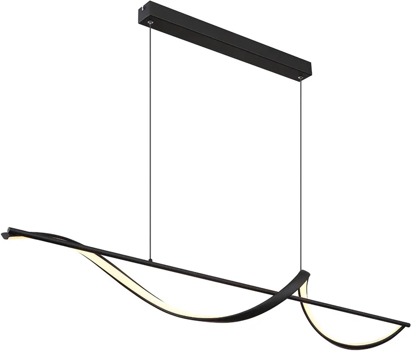 hanglamp - Violino - metaal - grote eettafellamp - LED - 67207-24 de Globo en Noir – photo produit 1 sur 3