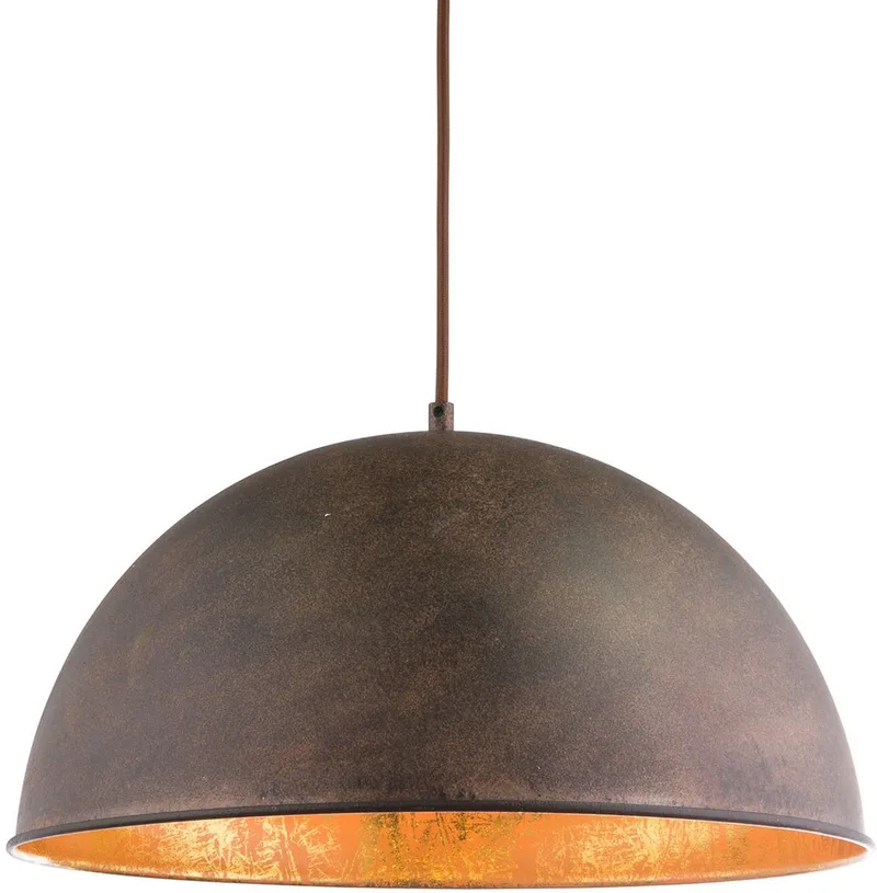 hanglamp - Xirena I - metaal - Ø 41cm - E27 - 58307H de Globo en Marron – photo produit