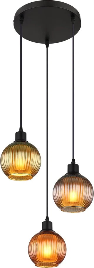 hanglamp - ZUMBA - glas - Ø 36cm - E27 - 15638-3 de Globo en Multicolore – photo produit 1 sur 3