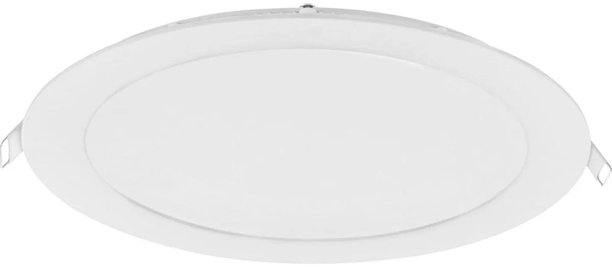 Inbouw plafondlamp Plafondlamp Woonkamerlamp Eetkamerlamp Hal, opaal, 1x LED 18W 1200Lm 3000K, DxH 22,5x2,5 cm von Globo in Weiß – Produktfoto