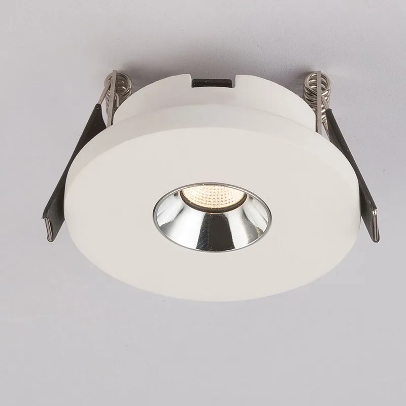 Inbouwspot gips wit Inbouwkeukenlamp Plafondlamp Inbouwlamp, chroom, LED 4,2W 200Lm warm wit, DxH 9x6 cm von Globo in Weiß – Produktfoto