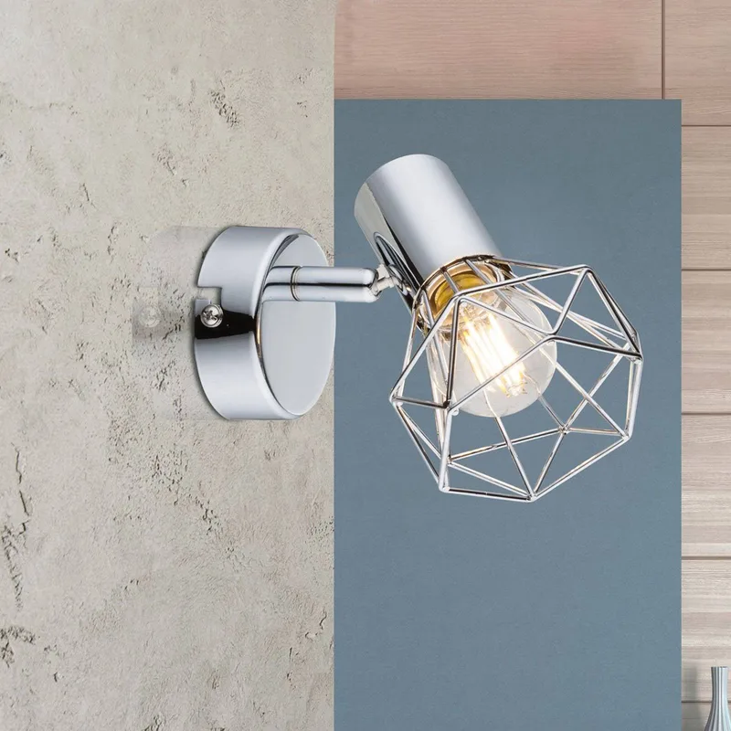 Innovatief ontworpen wandstraler Daiva de Globo en Chrome – photo produit