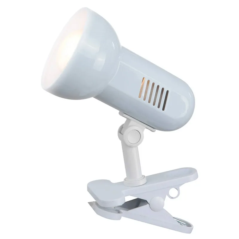 Klemlamp Basic, instelbaar fra Globo i Hvid – produktbillede