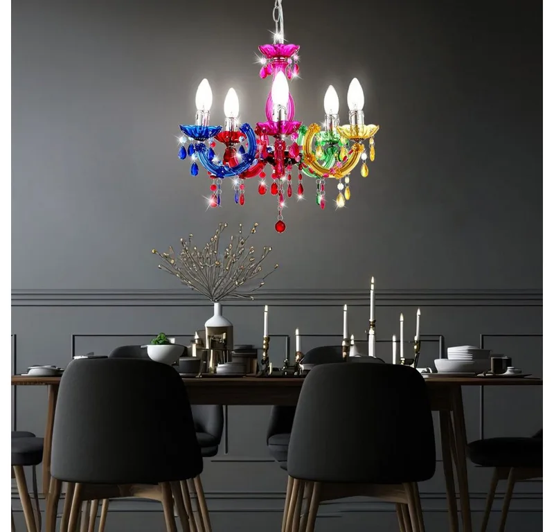 Kroonluchter Globo Cuimbra II - Acryldecoratie kristallen de Globo en Multicolore – photo produit 3 sur 5