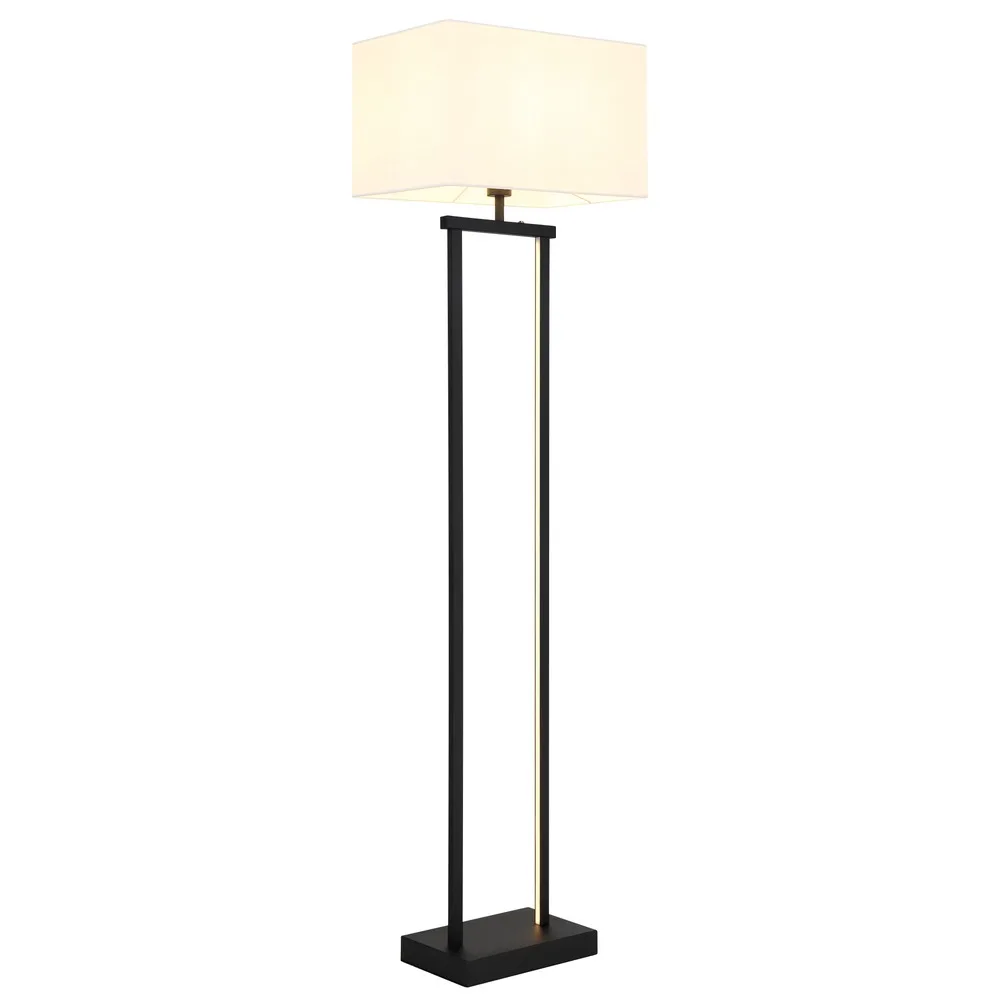 Lampadaire Led Pour Salon Avec Variateur Tactile, Métal H 153 Cm de Globo en Noir – photo produit