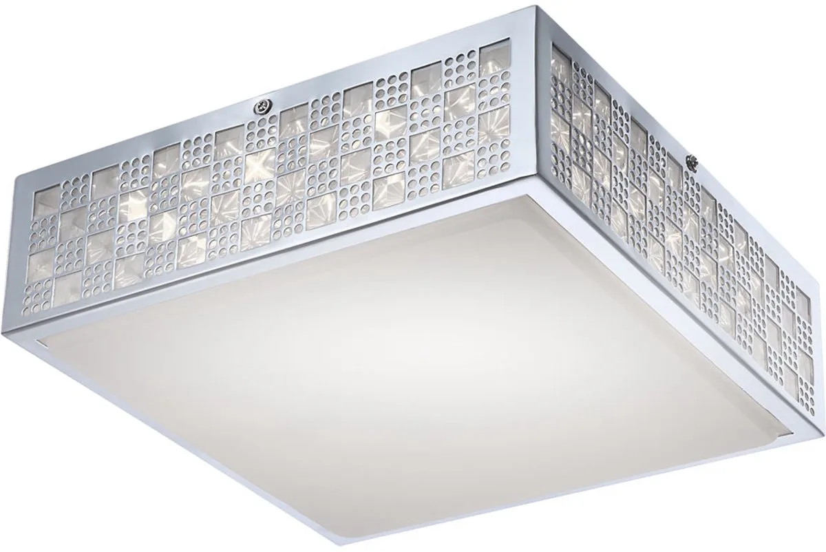 LED 18 watt plafondlamp chroom patroon verlichting lamp Globo 41614 de Globo en Argent – photo produit