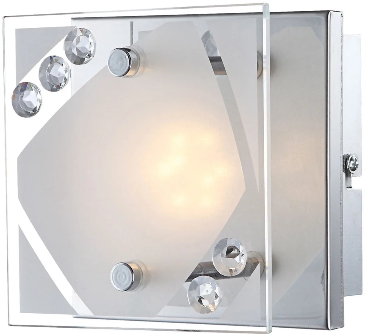 LED 4 watt wandlamp spot verlichting glas gesatineerd kristallen Globo 41713-1 de Globo en Argent – photo produit