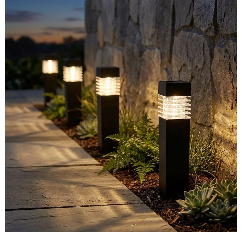 LED Außen-Stehlampe, LED-Leuchtmittel fest verbaut, Warmweiß, Steckleuchten Solarleuchten Stehlampen fra Globo – produktbillede