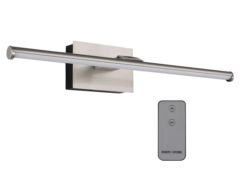 LED Bilderleuchte, USB aufladbar, LED fest integriert, Warmweiß, Wandleuchte Silber kabellos ohne Strom, Akkulampe Bildbeleuchtung 40cm de Globo en Argent – photo produit