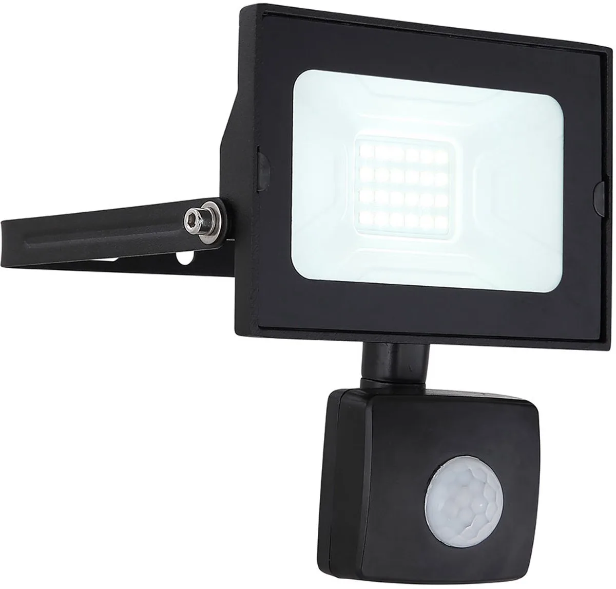 LED buitenwand opbouwspot draaibare tuinverlichting bewegingsmelder ALU lamp von Globo in Schwarz – Produktfoto