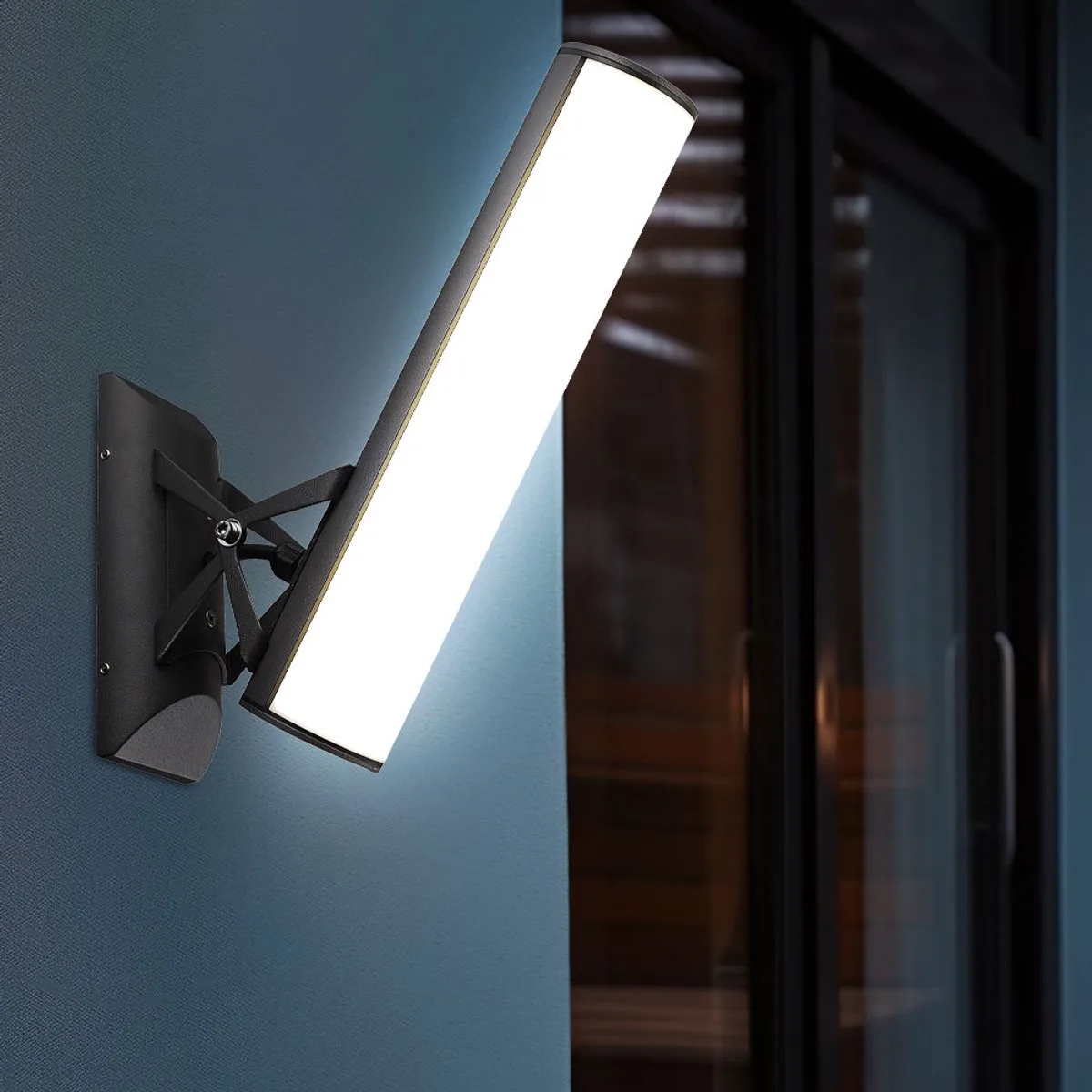 LED buitenwandlamp ALU pand terras gevelverlichting verstelbaar by Globo in Grey – product photo