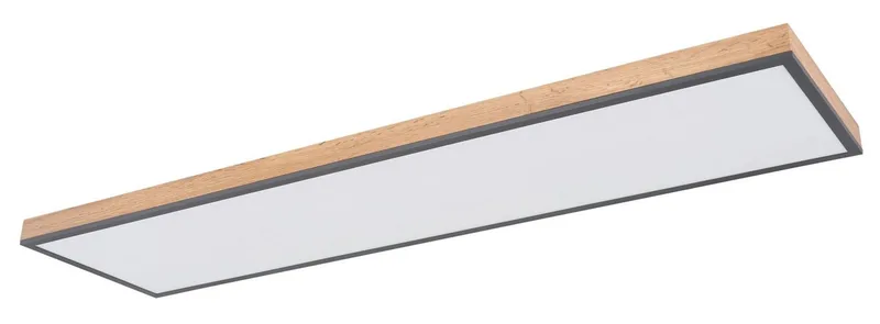 LED Deckenleuchte DORO, Dimmfunktion, Fernbedienung, Infrarot inkl., Memoryfunktion, Nachtlichtfunktion, Timerfunktion, mehrere Helligkeitsstufen, LED fest integriert, warmweiß - kaltweiß, Rechteckige Deckenlampe, 3000 Kelvin, Wohnzimmer fra Globo i Beige – produktbillede