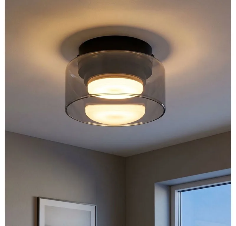 Design plafondlampHiggins zwart - 16055DS van Globo in Grijs – productfoto