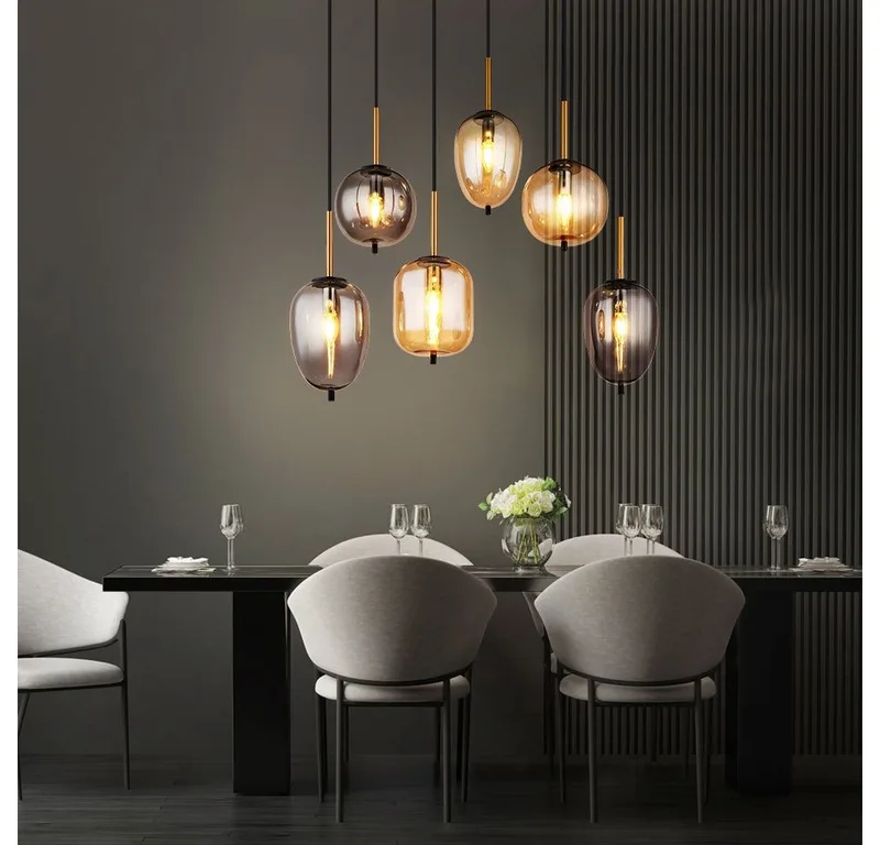 LED-Hängeleuchte, Leuchtmittel inklusive, Warmweiß, Pendellampe Hängeleuchte Esstischlampe Wohnzimmerlampe LED H 120cm de Globo en Noir – photo produit