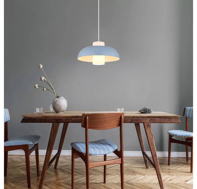 LED-Hängeleuchte, Leuchtmittel inklusive, Warmweiß, Pendellampe Hängeleuchte Esstischlampe LED Wohnzimmerlampe 120 cm by Globo in Blue – product photo
